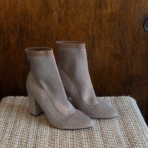 Thompson Sparkling Tan Heeled Boots